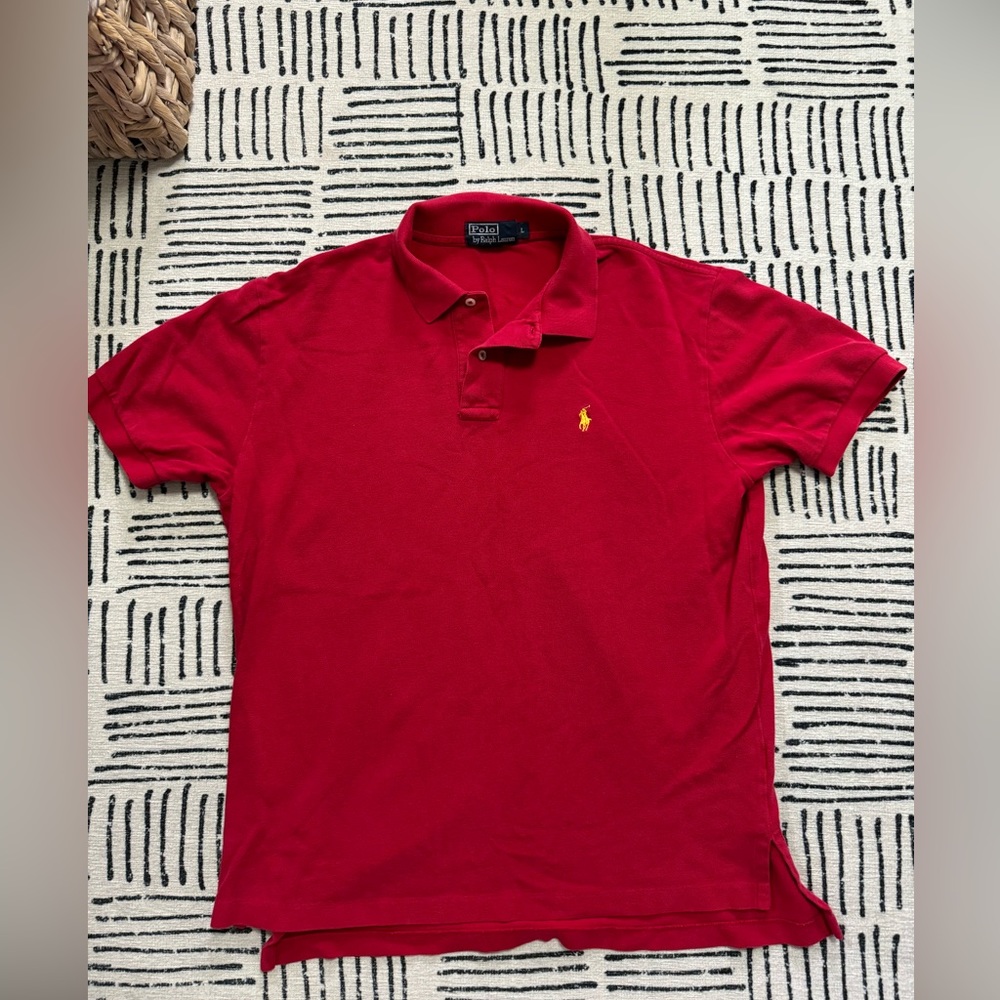 Men’s, Polo Ralph Lauren, L, red polo